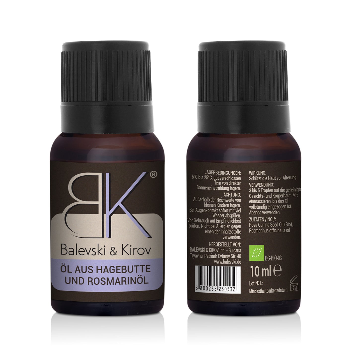 Kaltgepresstes Rosmarinöl mit ätherischem Rosmarinöl - Bio-Produkt