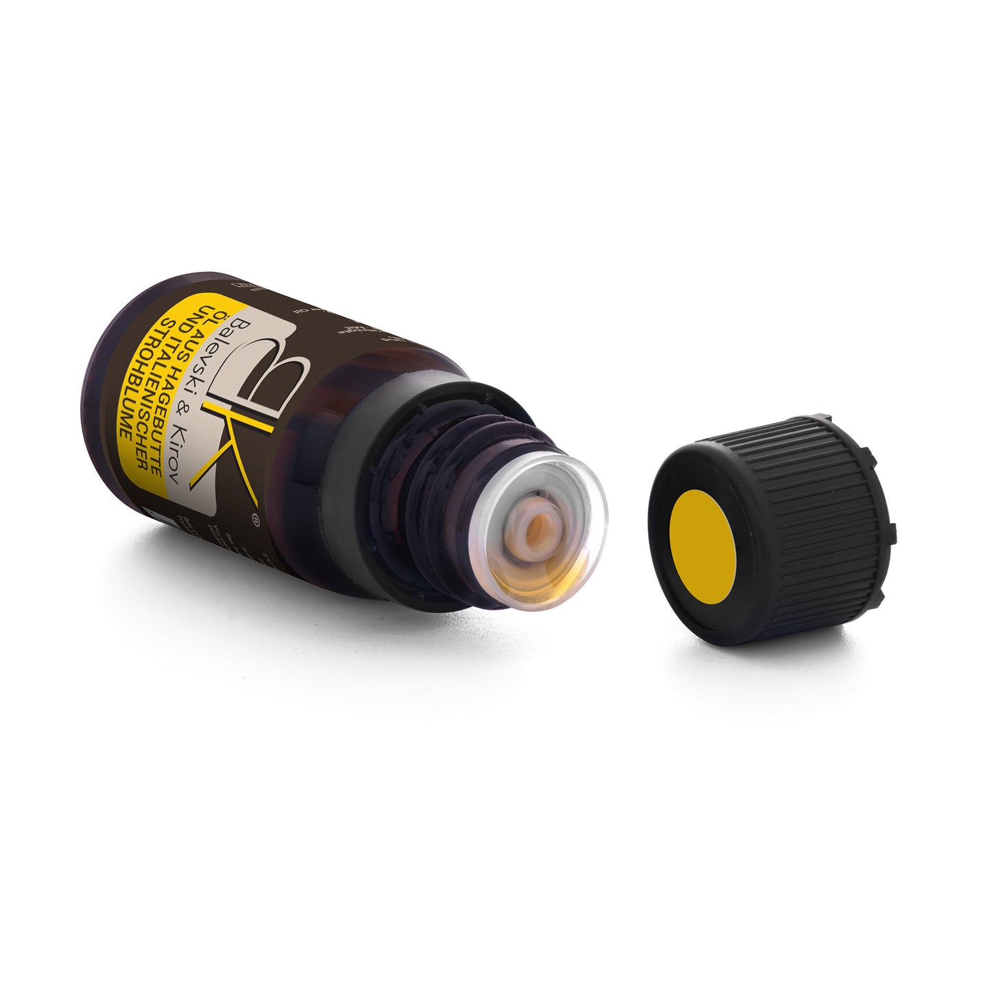 Kaltgepresstes Hagebuttenöl mit ätherischem Immortelle-Öl - Bio-Produkt