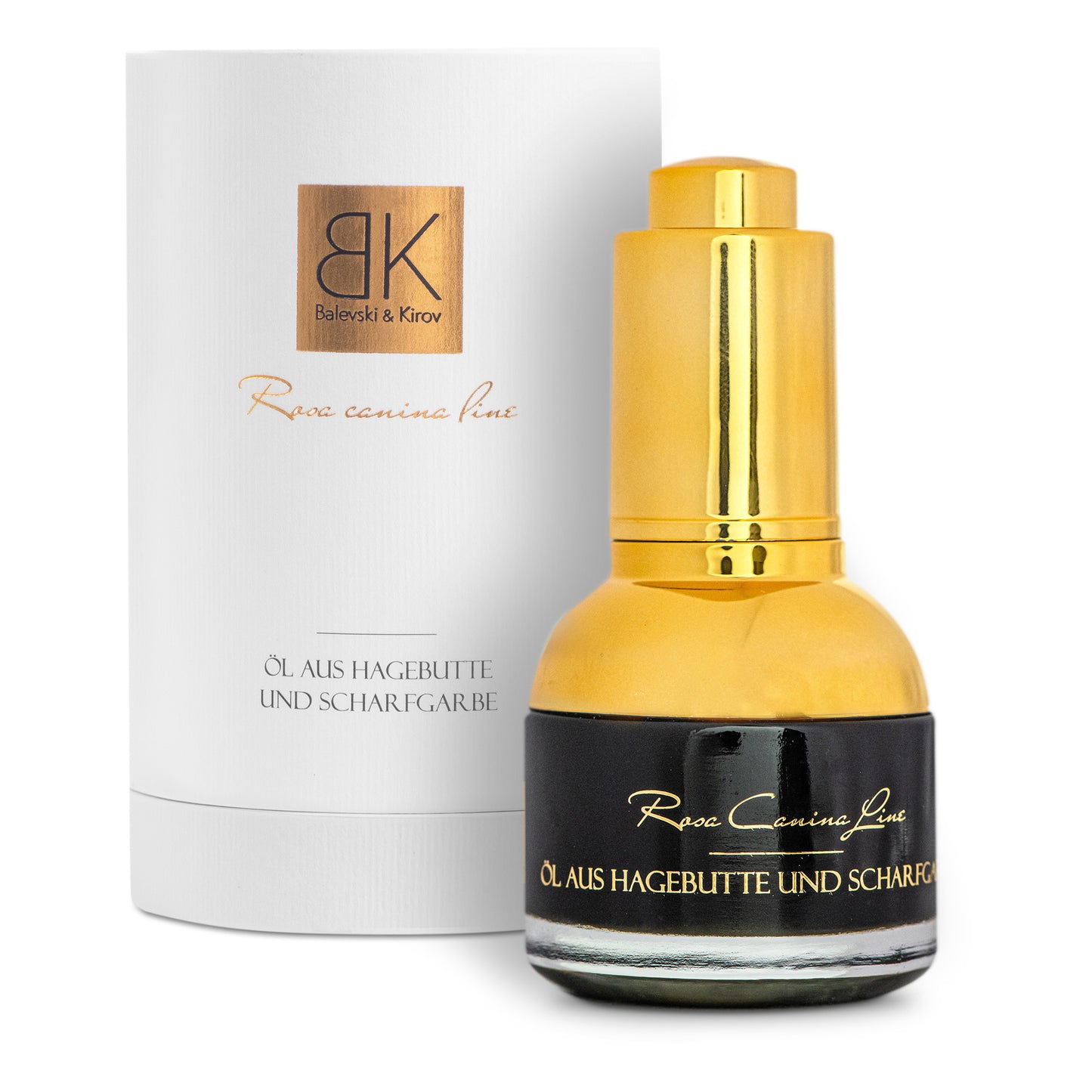 Kaltgepresstes Hagebuttenöl mit weißem Yarrowöl 30 ml Premium Bio-Produkt