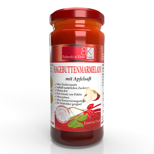 Hagebuttenmarmelade mit Apfelsaft ohne Zucker 3 x 290g