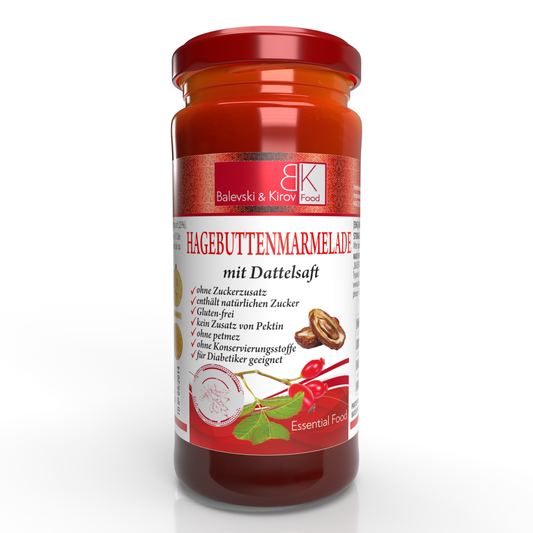 3 броя Шипков мармалад със сок от фурма без захар буркан 290 гр. - 100% биологична шипка